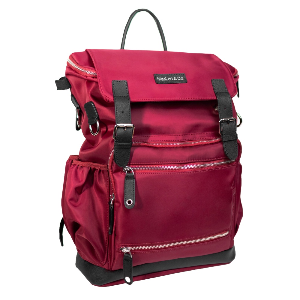 Ring Backpack 1 (Burgundy) - MaeLort & Co.
